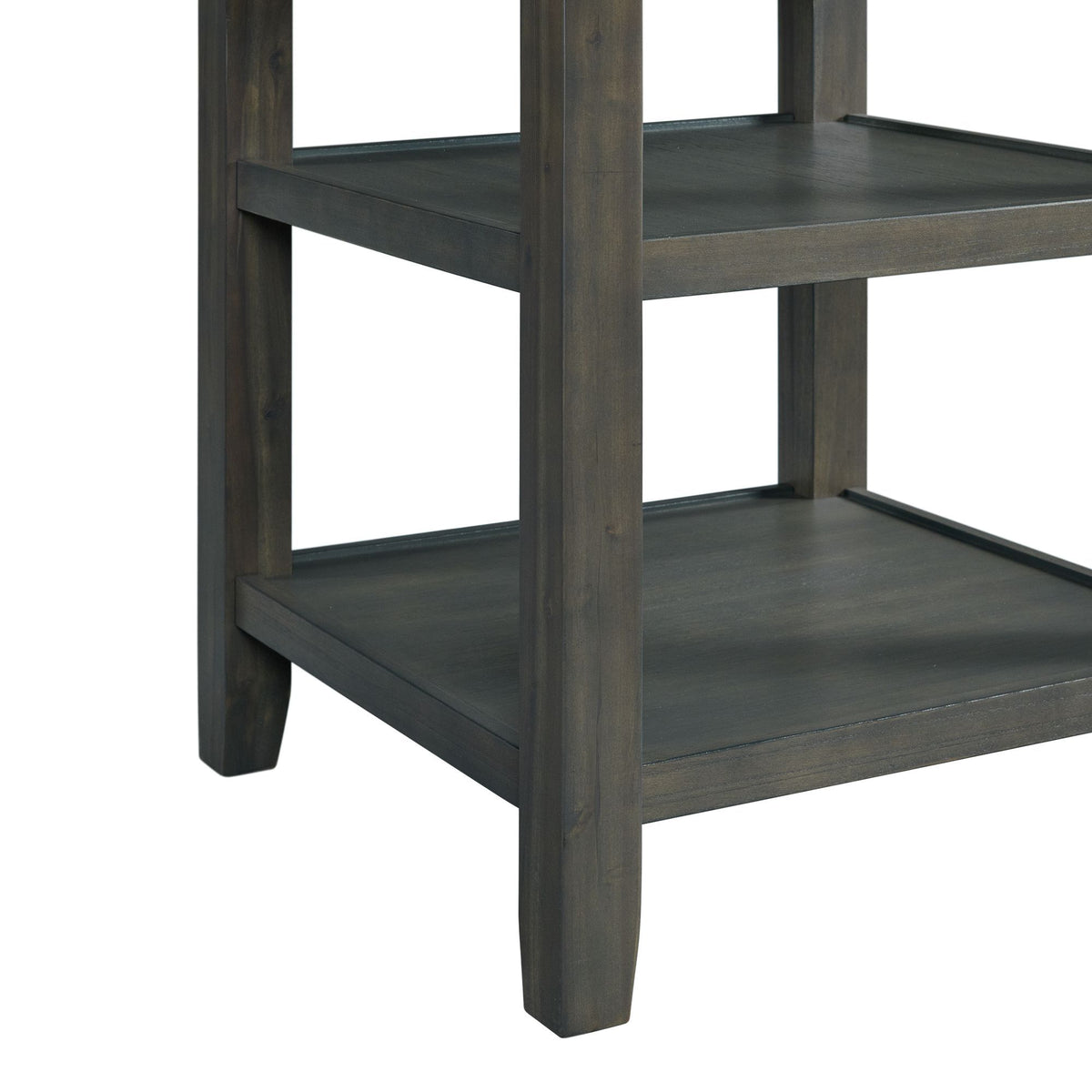 Amherst Counter Table With Wood Leg in Gray Finish by Elements International, view 9