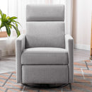 Modern Upholstered Rocker Nursery Chair Plush Seating Glider Swivel Recliner Chair
