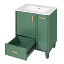 Bathroom Vanity With Sink, Deep Drawer, Door Shelf, 2 Tier Basket