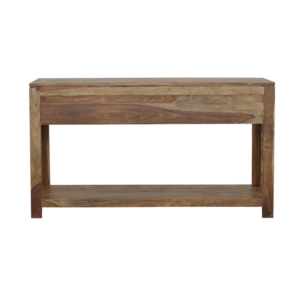 Esther 3-drawer Wood Console Table Natural Sheesham - Atlantic Fine Furniture Melbourne FL