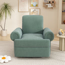 Manual Swivel Recliner Rocker Chair With Adjustable Backrest
