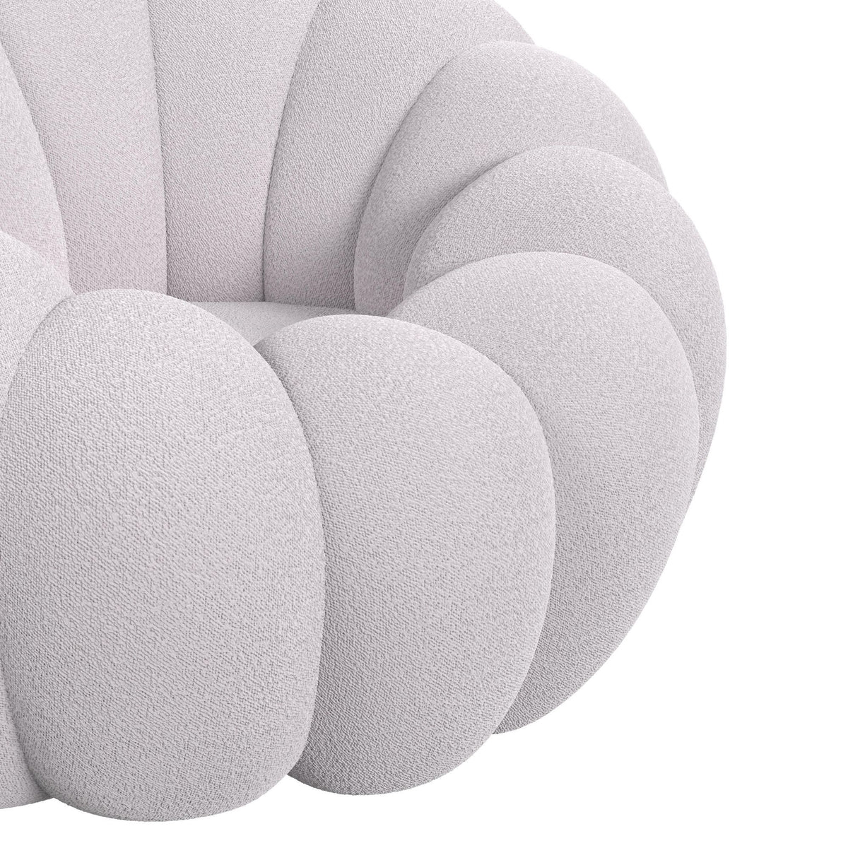 Bubble Swivel Chair And Ottoman in Light Gray by Elements International, view 20