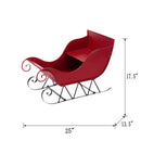 Iron Sleigh Large, Distressed Christmas Santa Sleigh Holiday Decoration