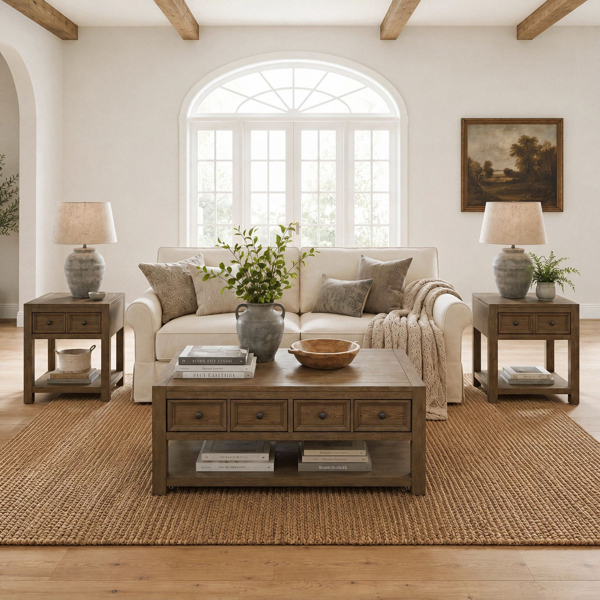 Heritage & Home Occasional Table Set in Light Brown by Elements International, view 13