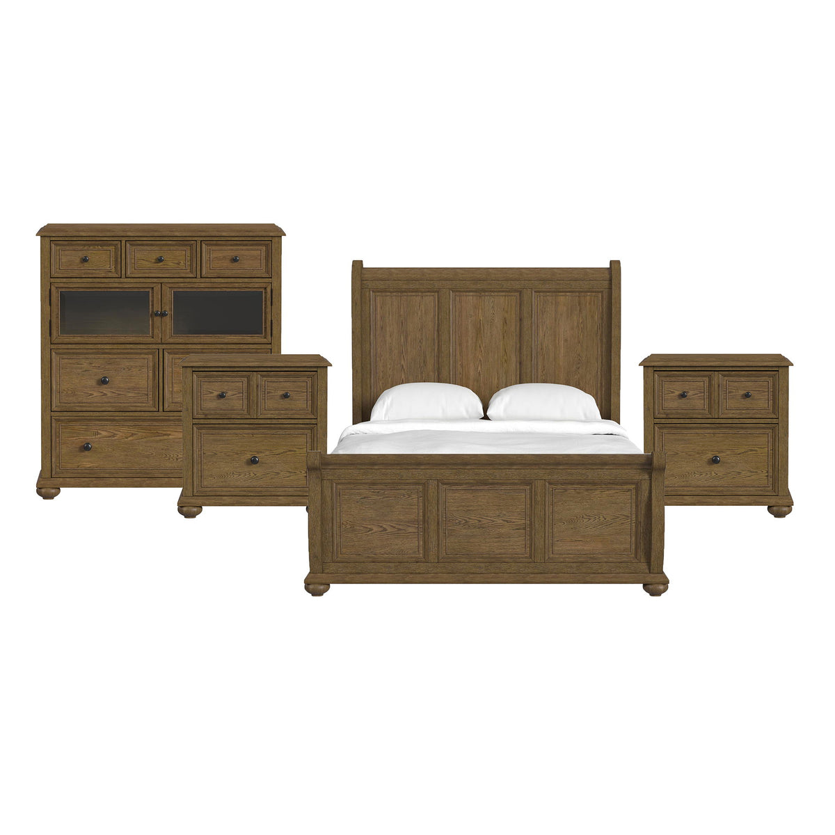 Heritage Sleigh Bedroom Set in Black by Elements International, view 11