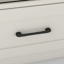 Extendable Kitchen Island With Slide Out Table And Storage Racks For 2 - 6 Person, Power Outlet, Bar, Prep Station - Creamy White / Walnut