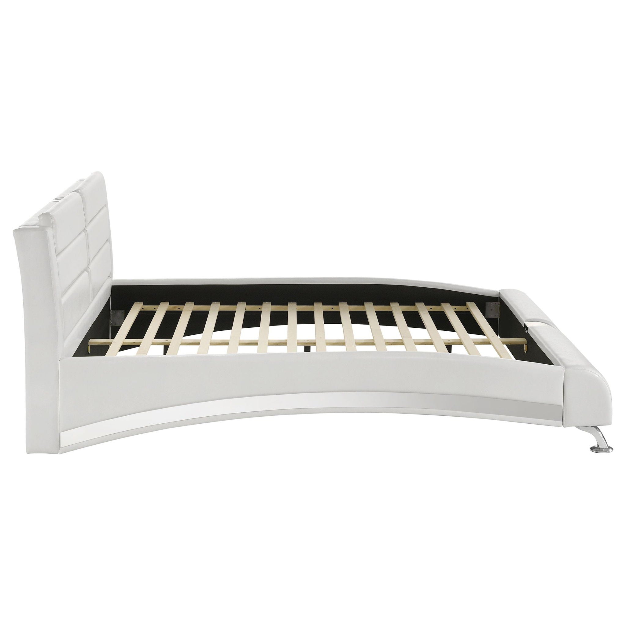 Jeremaine Upholstered Queen Sleigh Bed White