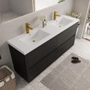 Bathin Freestanding Bathroom Vanity With Double Sinks, Bathroom Storage Vanity Cabinet With Stone Resin Countertop And Soft Close Drawers