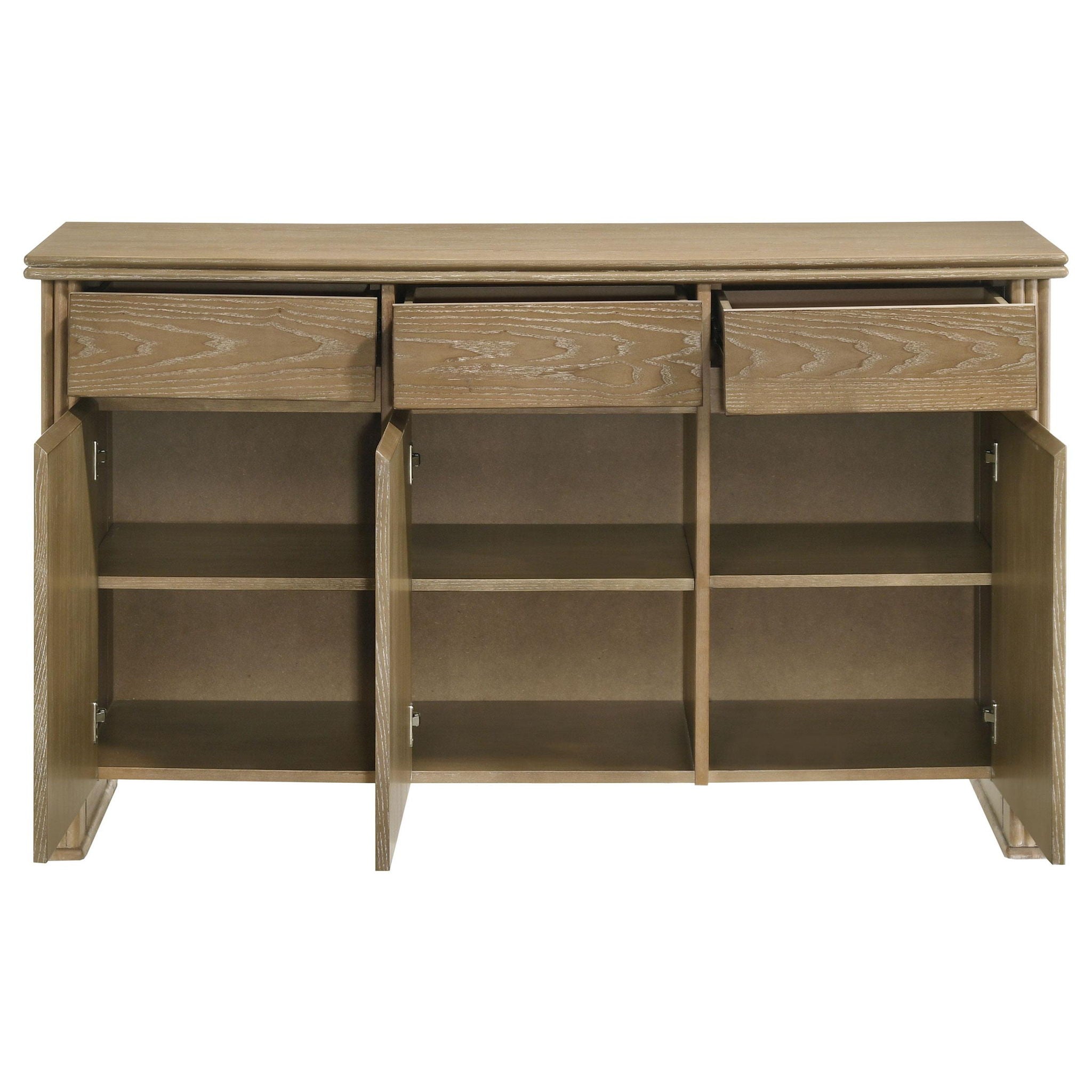 Adina 3-door 59-inch Sideboard Server Distressed Light Brown