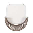 Outdoor 26" Counter Height Metal Frame Counter Stools With Scallop Shaped Backrest & Water Resistant Cushions