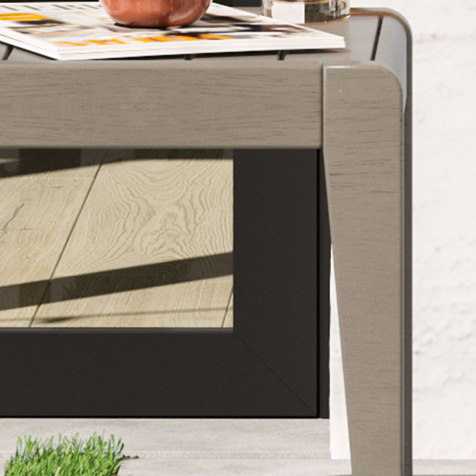 Sustain - Outdoor Lounge Armchair (Set of 2) And End Table - Gray