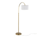 Salon Reader Contemporary Floor Lamp - Gold / White