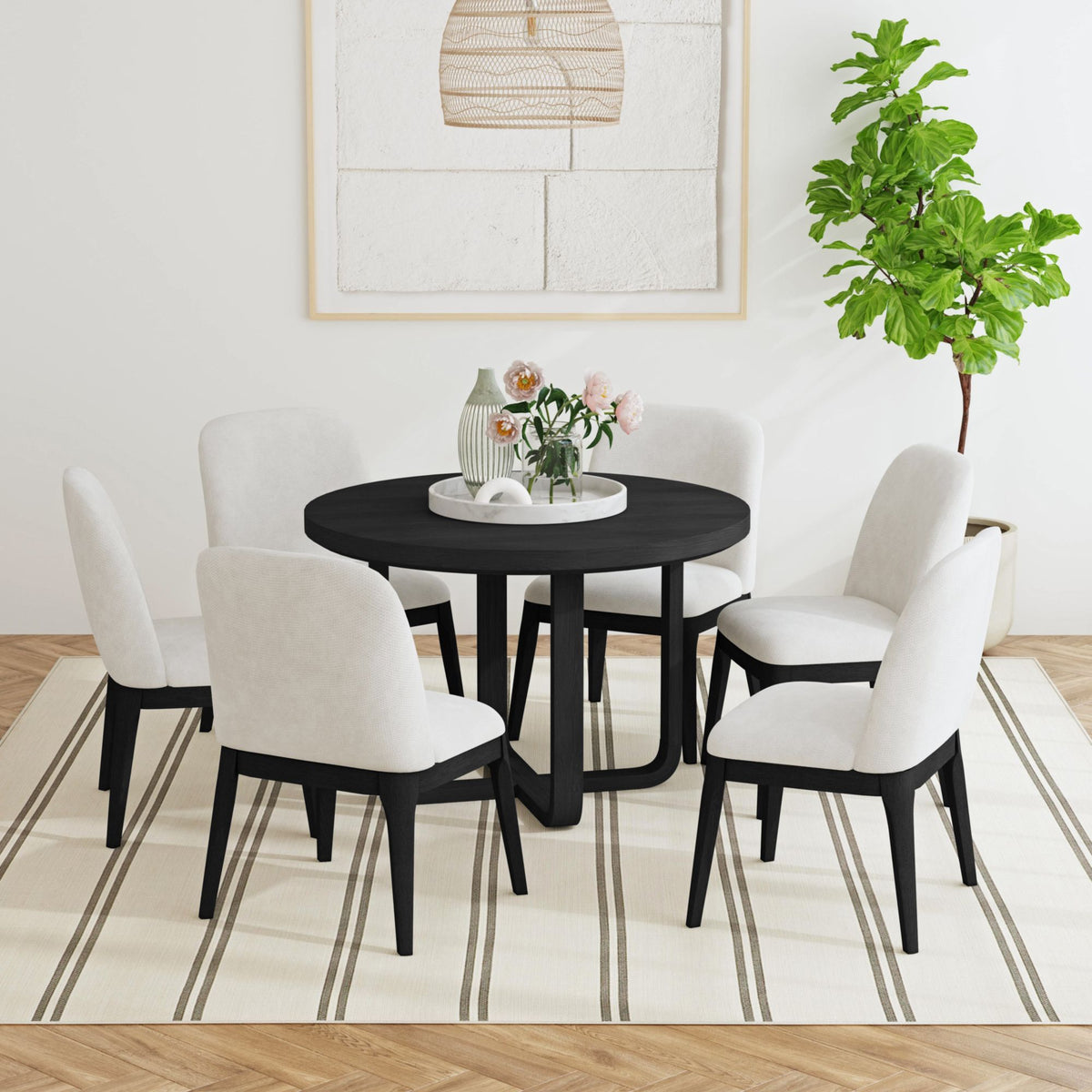Sylvie Dining Side Chair (Set of 2) in Black by Elements International, view 22