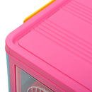 Folding Storage Cabinet With Magnetic Doors And Wheels