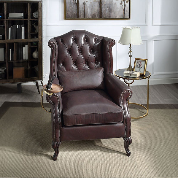 Pino - Accent Chair - Vintage Brown