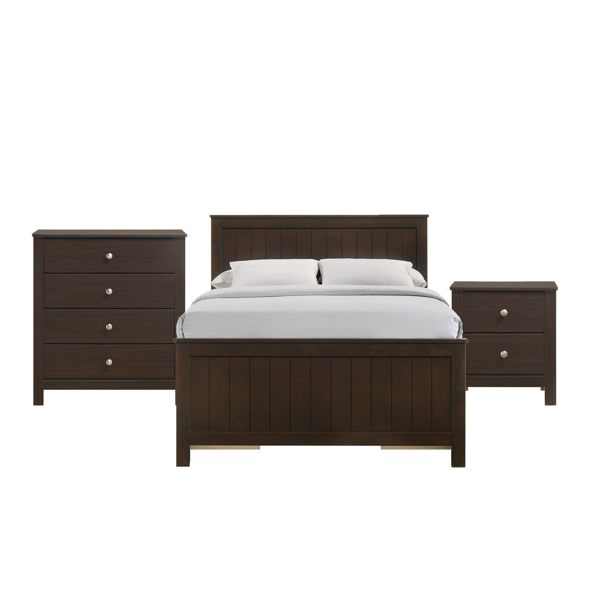 Sami Captains Bedroom Set in Dark Brown by Elements International