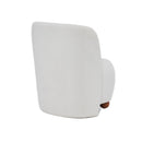 Modern Low Back Accent Upholstered Armless Living Room Chairs, Round Feet