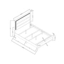 Carlos - 5 Pieces Queen Bedroom Set, Modern Design - Black