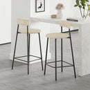 Boho Style Handwoven Paper Rope Counter Stools (Set of 2)