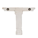 Distressed And Wooden Wall Shelf With Corbel Design - Brown / Antique White