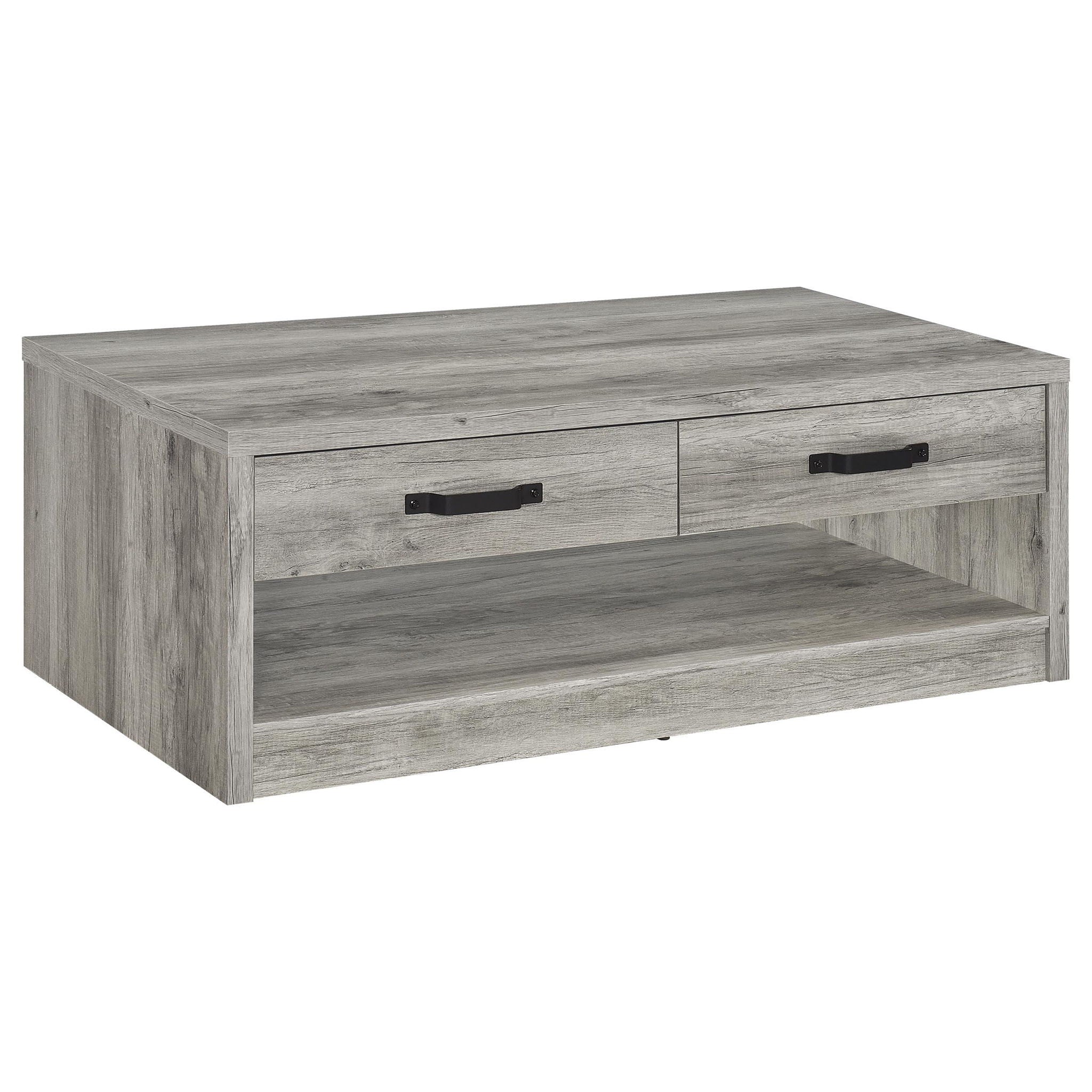 Felix 2-piece Coffee and End Table Set Grey Driftwood - Atlantic Fine Furniture Melbourne FL