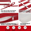 2 Pieces Set Outdoor Lounge Chair Cushion Replacement Patio Furniture Seat