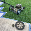 Universal 12" Spoked Plastic Wheel And Tire For Lawn Mowers & Trolley Carts, 10 Pack - Black