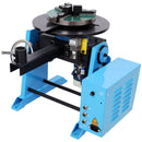 Heavy Duty Rotary Welding Positioner Turntable Table With Manual Tilt And 3 Jaw Lathe Chuck - Blue