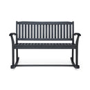 Baxter - Rocking Loveseat - Dark Gray