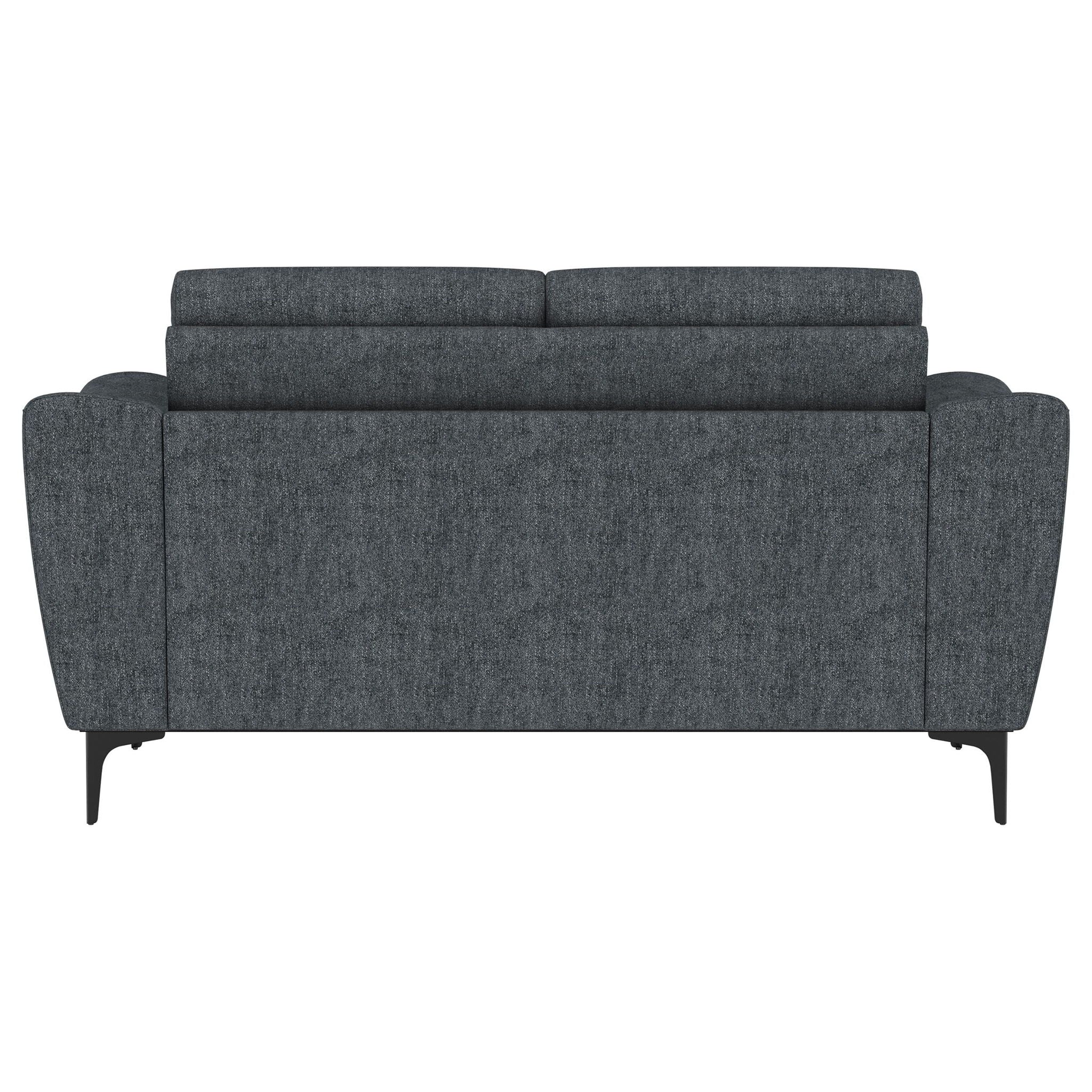 Nolan Upholstered Sloped Track Arm Loveseat Charcoal