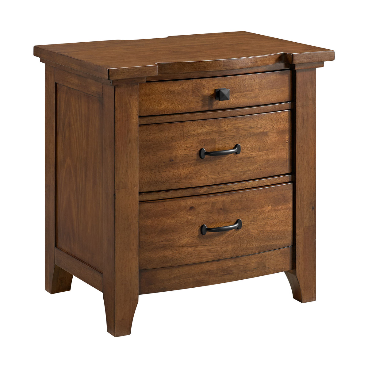 Gage 3-Drawer Nightstand With USB And Power in Chestnut by Elements International