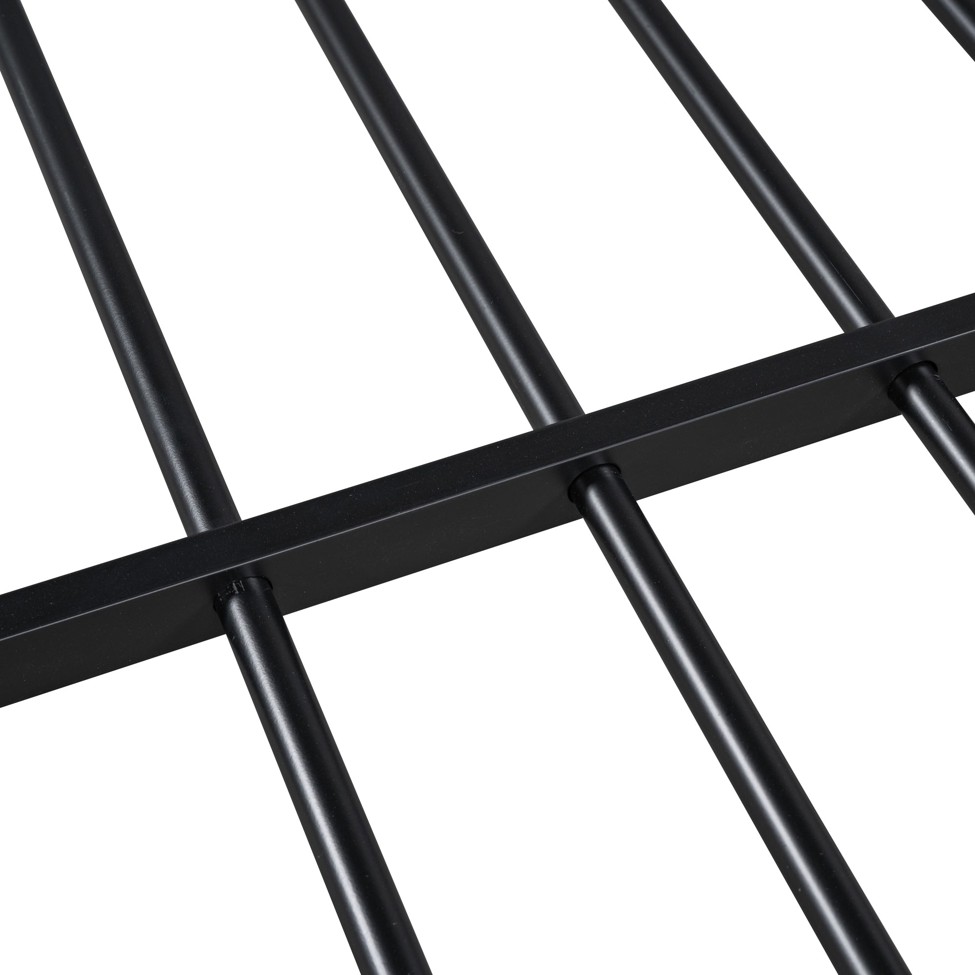 Full Size Metal Daybed with Twin Size Adjustable Trundle, Portable Folding Trundle, Black(OLD SKU:MF293730AAB)