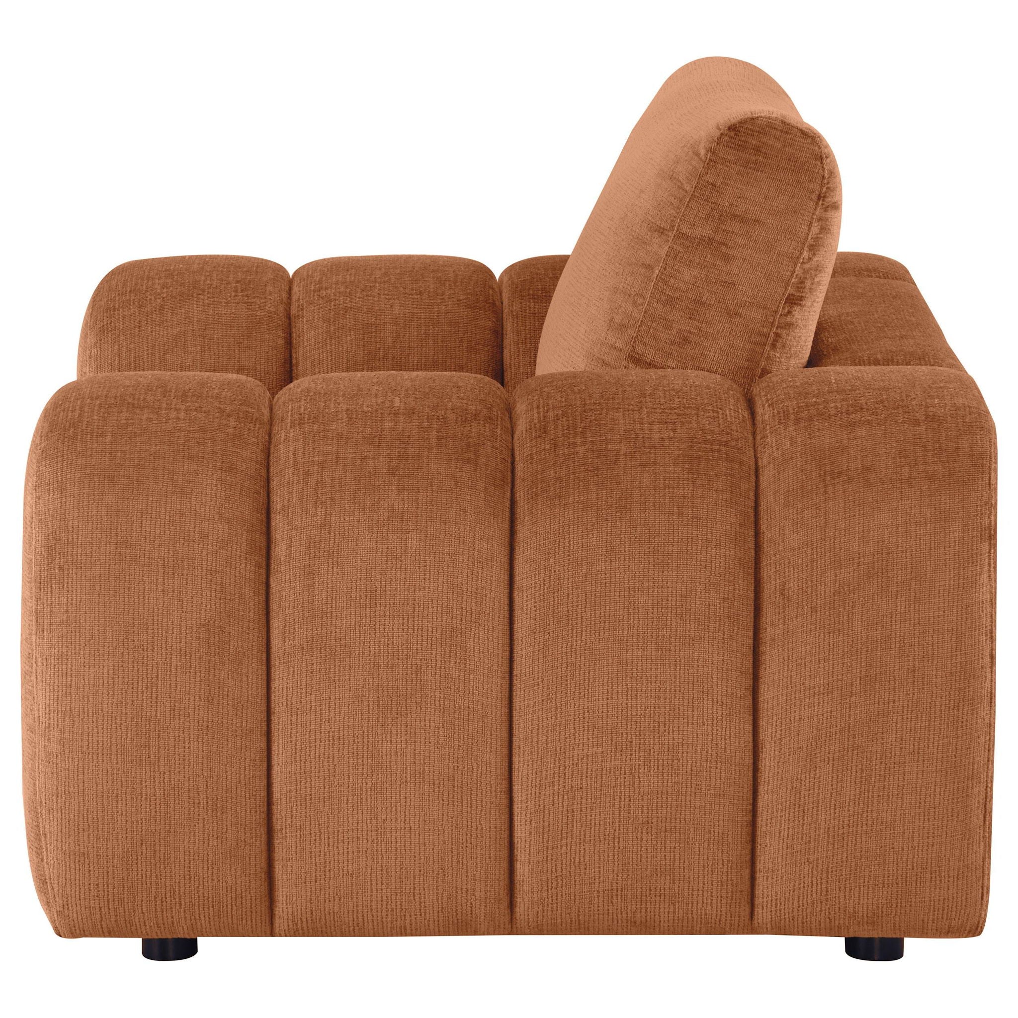 Burnett Chenille Upholstered Accent Chair Burnt Orange - Atlantic Fine Furniture Melbourne FL