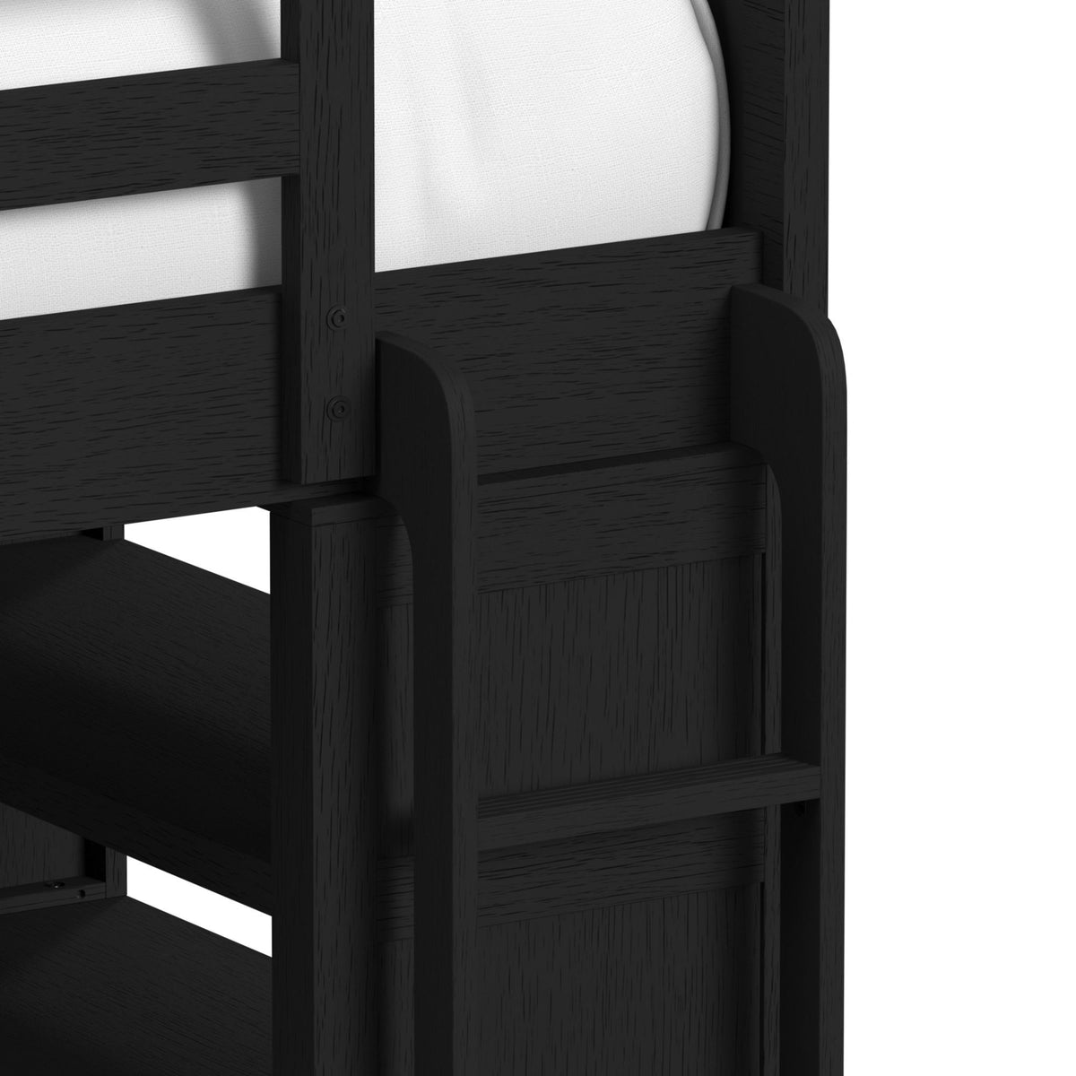 Ridgemont Loft Complete Bunk Bed in Black by Elements International, view 21
