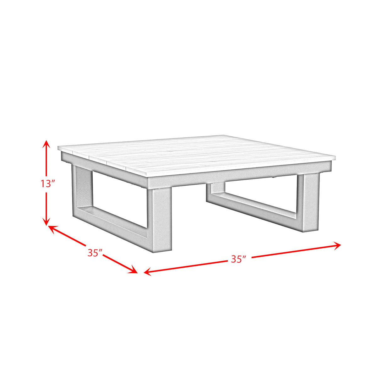 Cabana Coffee Table in Black by Elements International, view 6