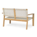 Woven Rope Outdoor Deep Seating Porch Loveseat For Garden