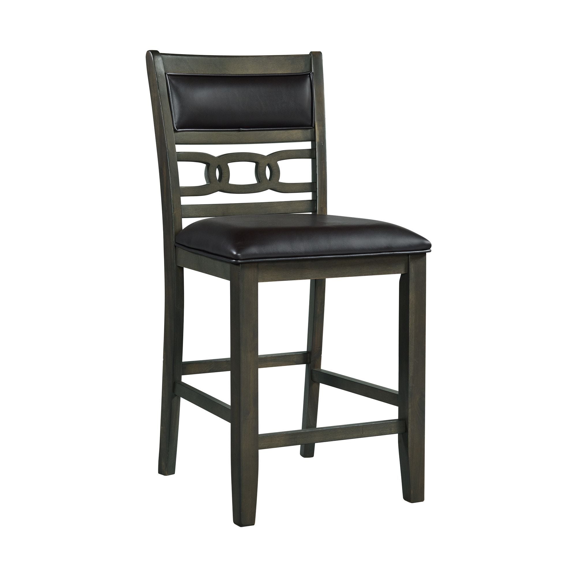 Amherst - Counter Side Chair With PU Cushion (Set of 2) - Gray Finish