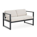 Navan - 4 Pieces Chat Set - Black / Beige