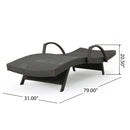 Salem - Contemporary Wicker Chaise Lounge With Arm, Weather Resistant