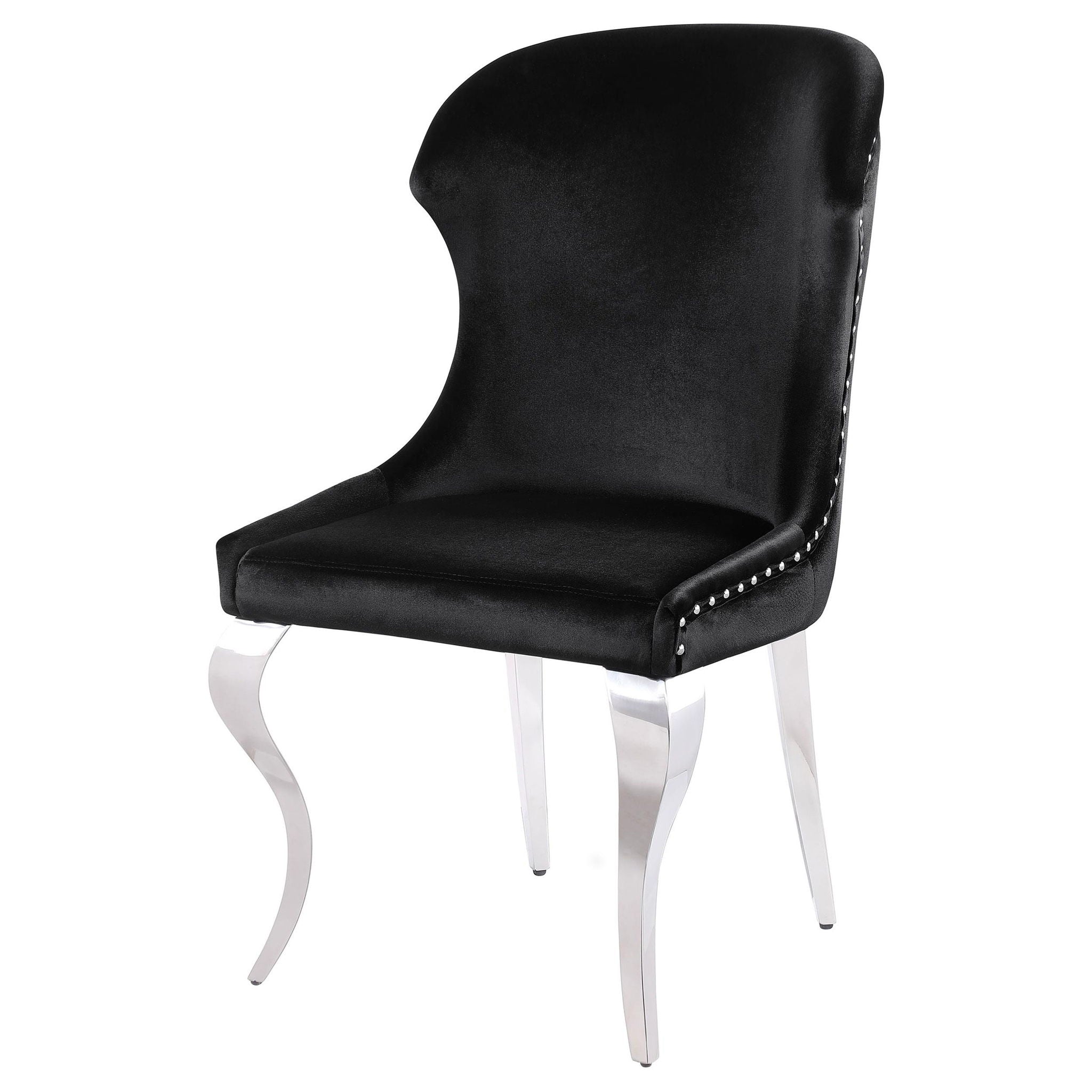 Cheyanne Upholstered Dining Side Chair Black (Set of 2) - Atlantic Fine Furniture Melbourne FL