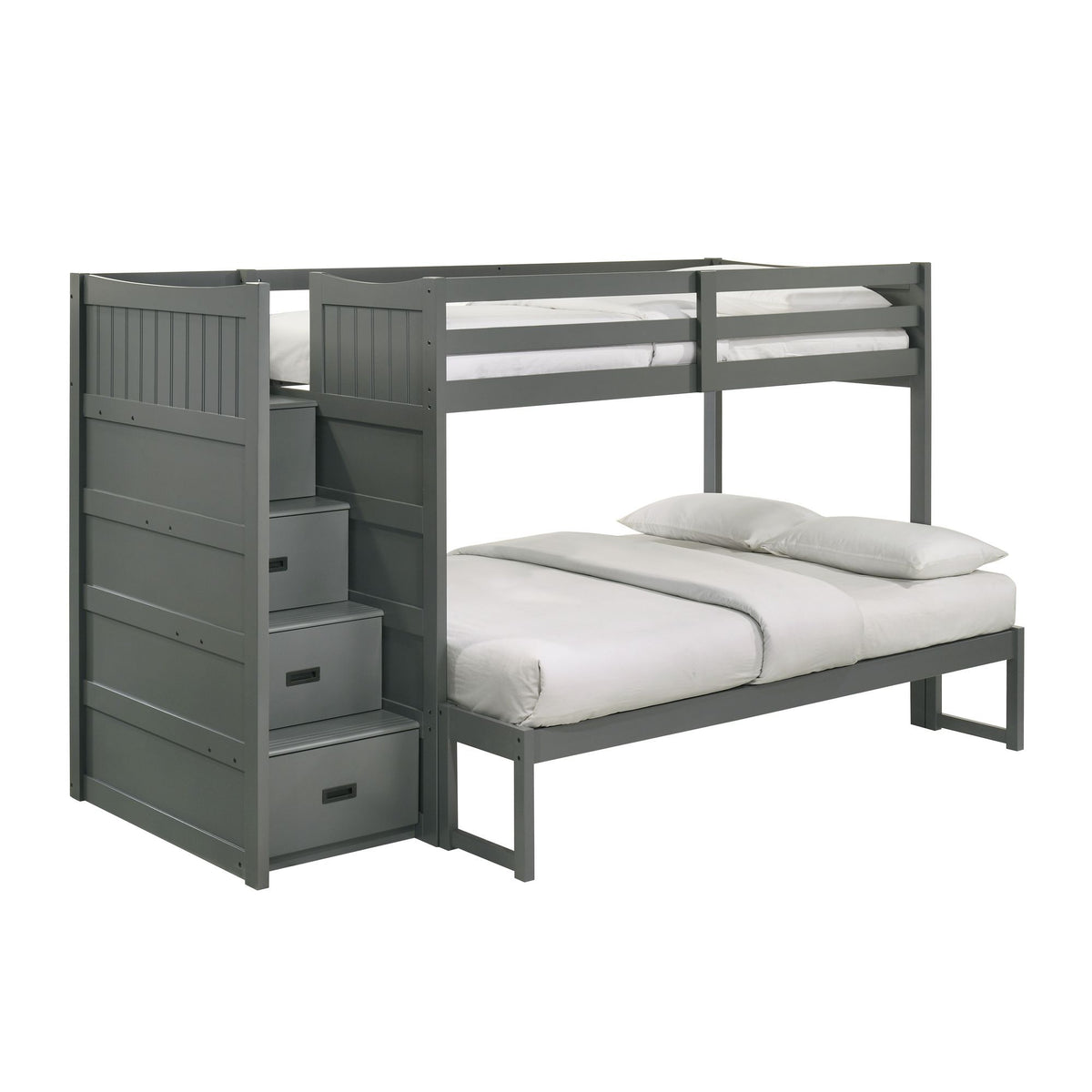 Sami Step Bunk With Left Headboard in Dark Brown by Elements International