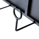 Floating Wine Bar Shelf With Glass Holder And Display Shelves - Black