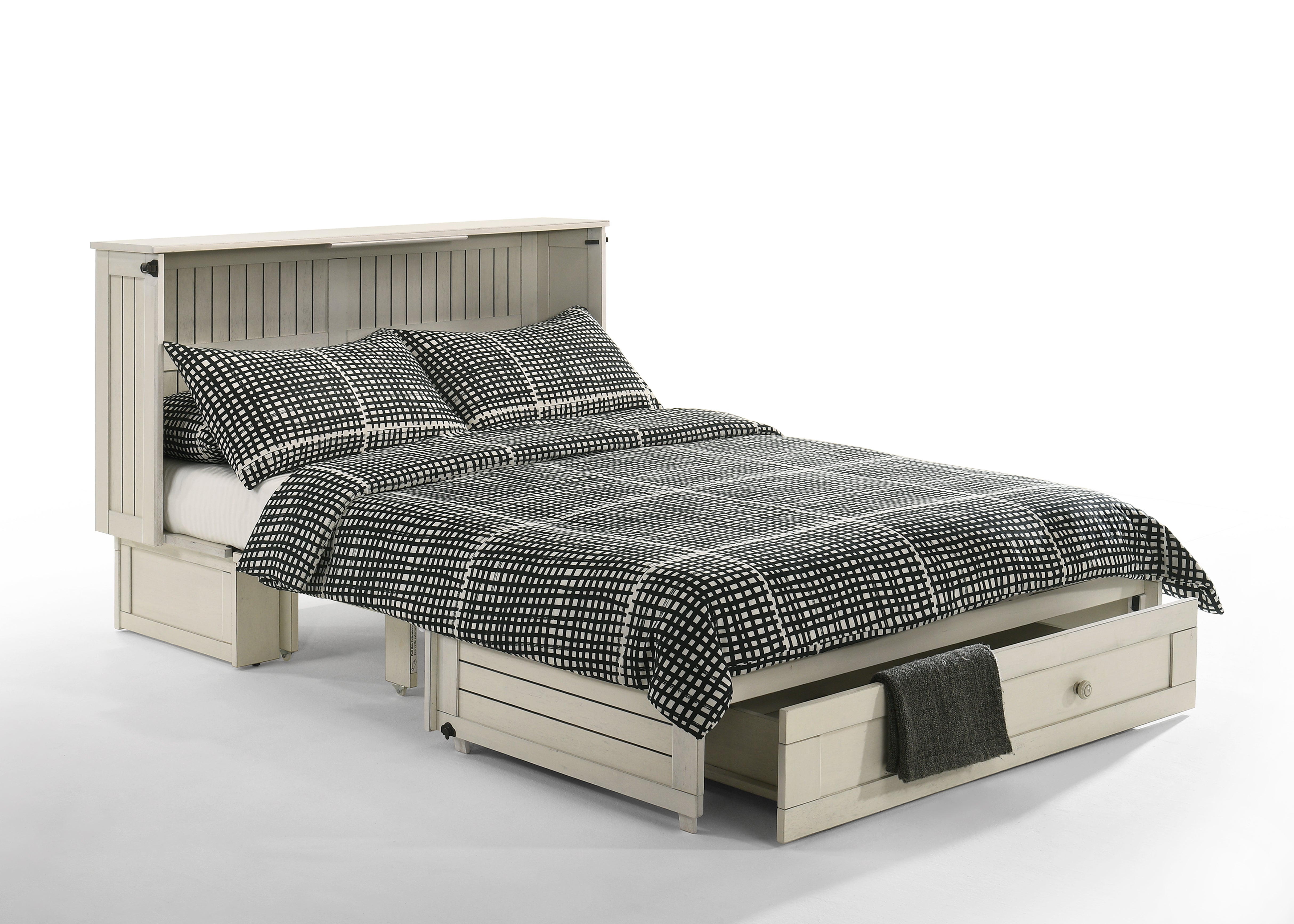 Camden Murphy Cabinet Bed in Vintage White, detail view | Atlantic Fine Furniture, Melbourne FL