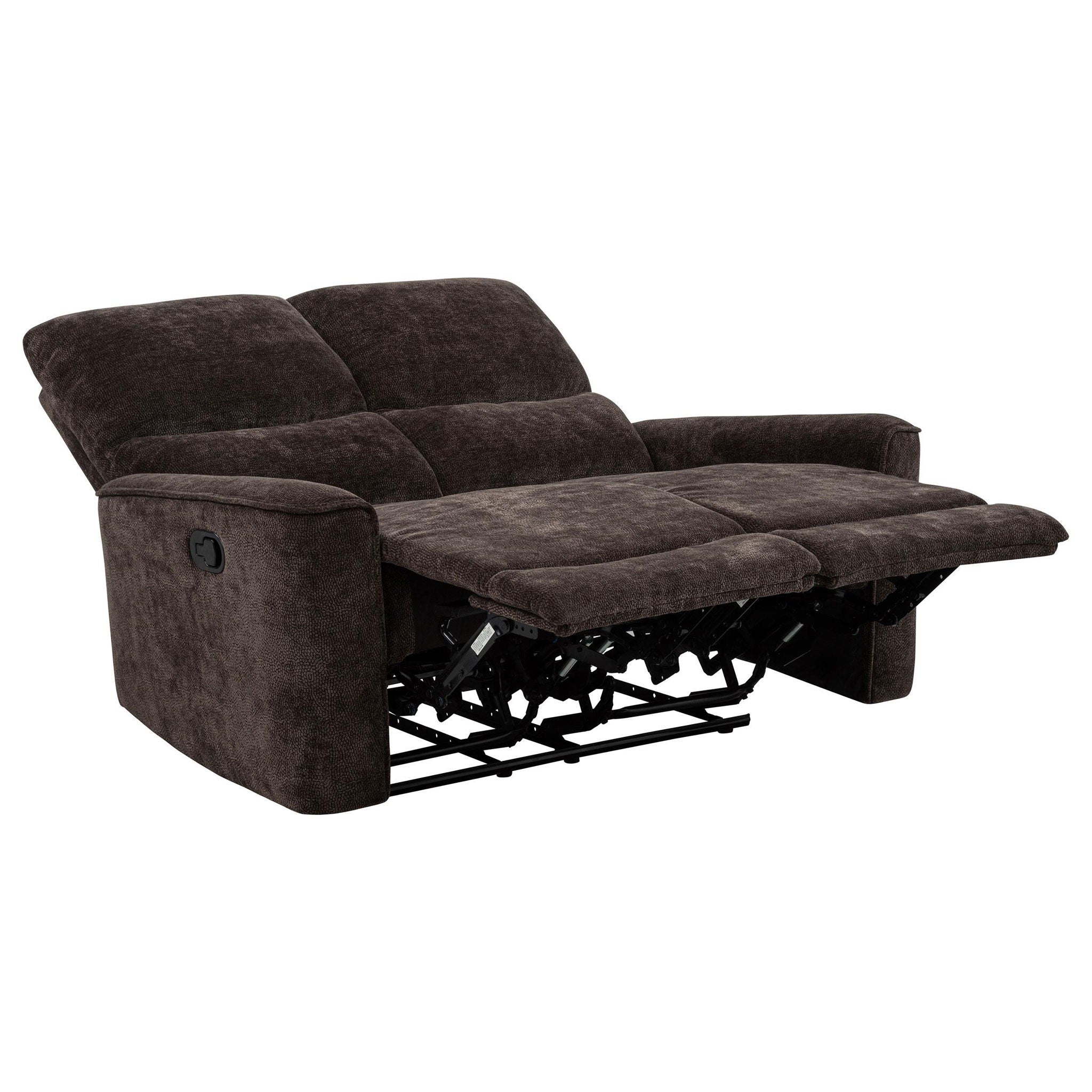 Navarro 3-piece Upholstered Reclining Sofa Set Dark Brown