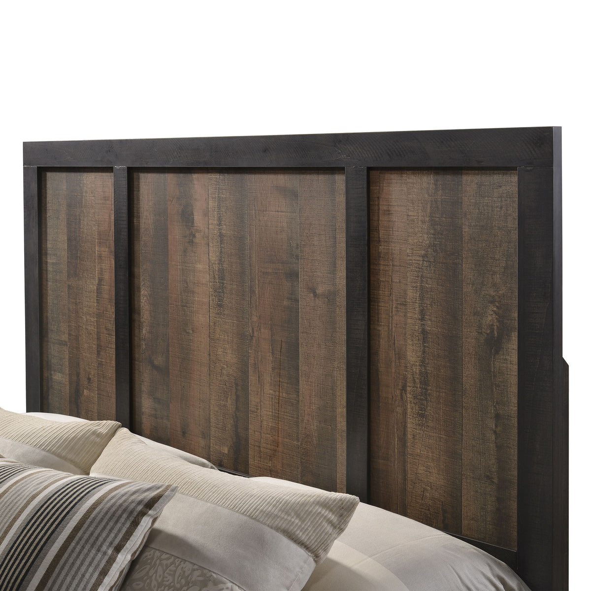 Harlington Panel Bed in Dark Brown by Elements International, view 8