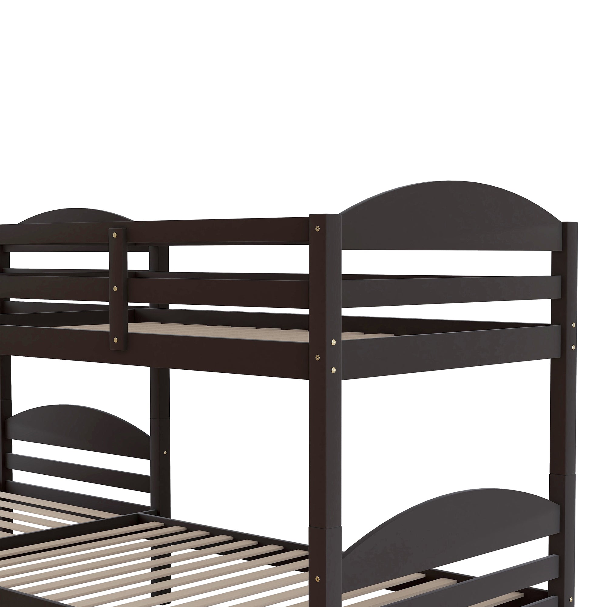 Twin L-Shaped Bunk bed with Trundle-Espresso{OLD SKU:LP000024AAP} - Atlantic Fine Furniture Melbourne FL