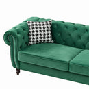 Chesterfield Set With Roll Armrest & Nailhead