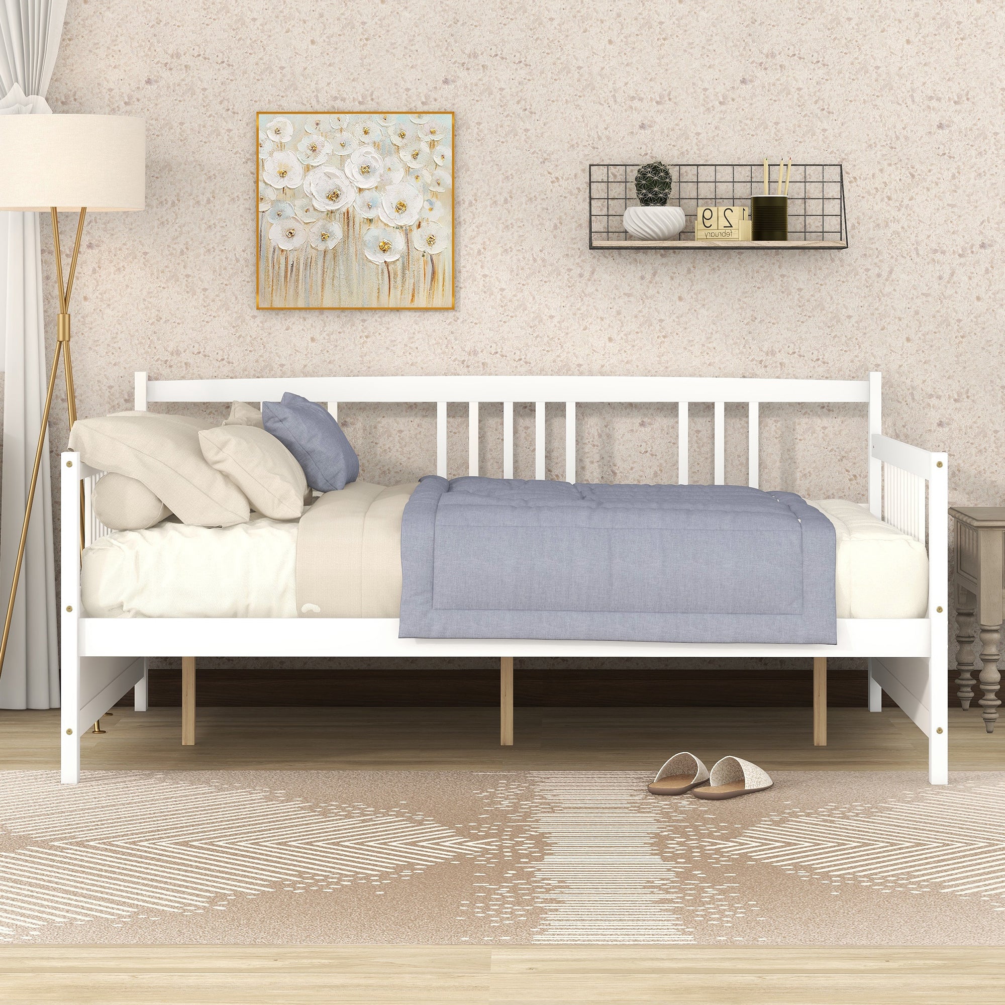 Full Size Daybed with Support Legs, White ( OLD SKU: WF191900AAK)