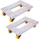 Heavy Duty Furniture Dolly Trolley Car, Aluminum Frame With 3" Tpu Professional Casters, Brake Option