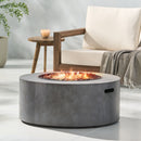 Round Iron Fire Pit With 40,000 Btu
